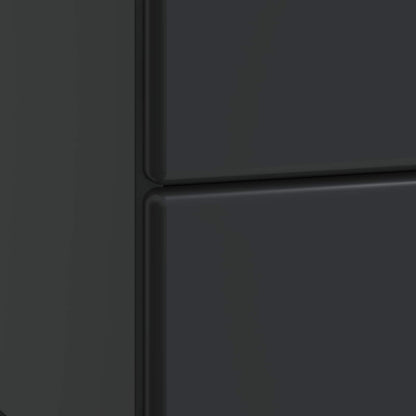 Bedside Cabinet Black 43 x 34.5 x 47.5 cm Engineered Wood
