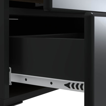 Bedside Cabinet Black 43 x 34.5 x 47.5 cm Engineered Wood