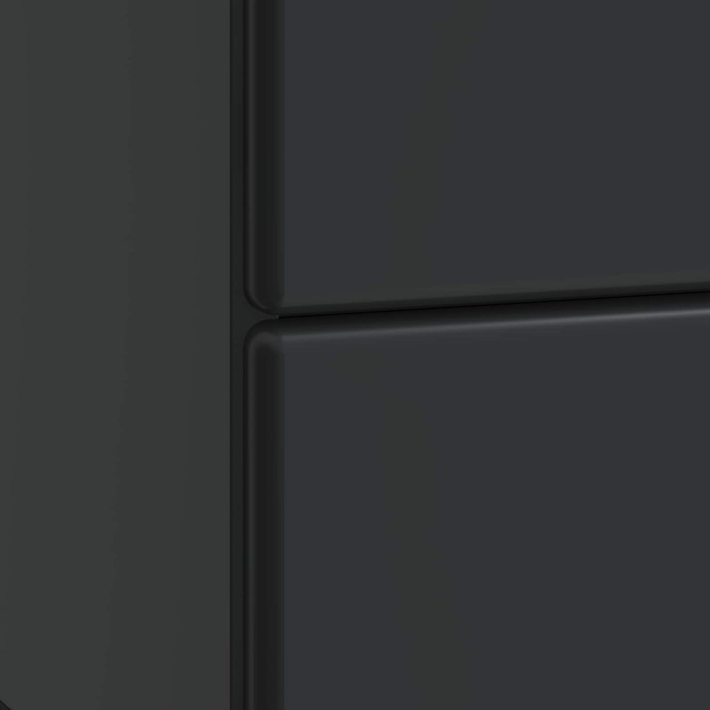 Bedside Cabinet 2 pcs Black 43 x 34.5 x 47.5 cm Engineered Wood
