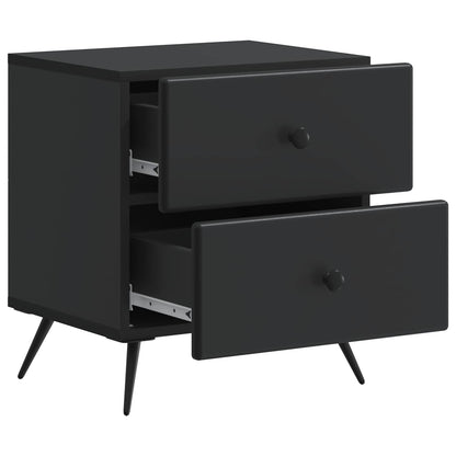 Bedside Cabinet 2 pcs Black 43 x 34.5 x 47.5 cm Engineered Wood