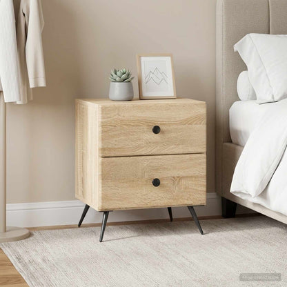 Bedside Cabinet 2 pcs Sonoma Oak 43 x 34.5 x 47.5 cm
