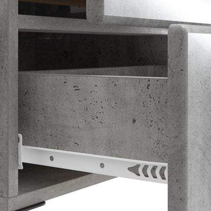 Bedside Cabinet Concrete Grey 43 x 34.5 x 47.5 cm