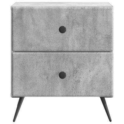 Bedside Cabinet with Drawer Concrete Grey 43 x 34.5 x 47.5 cm
