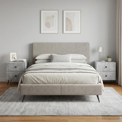 Bedside Cabinet 2 pcs Concrete Grey 43 x 34.5 x 47.5 cm