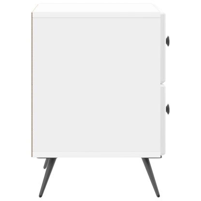 Bedside Cabinet High Gloss White 43 x 34.5 x 47.5 cm