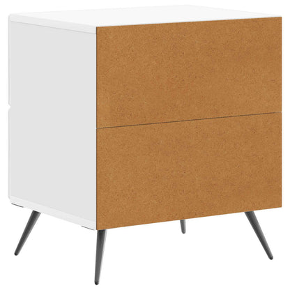 Bedside Cabinet 2 pcs High Gloss White 43 x 34.5 x 47.5 cm