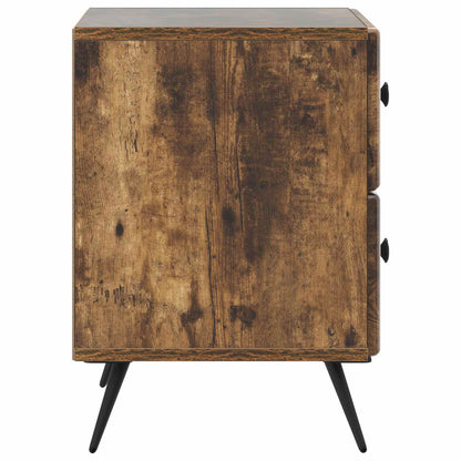 Bedside Cabinet 2 pcs Smoked Oak 43 x 34.5 x 47.5 cm