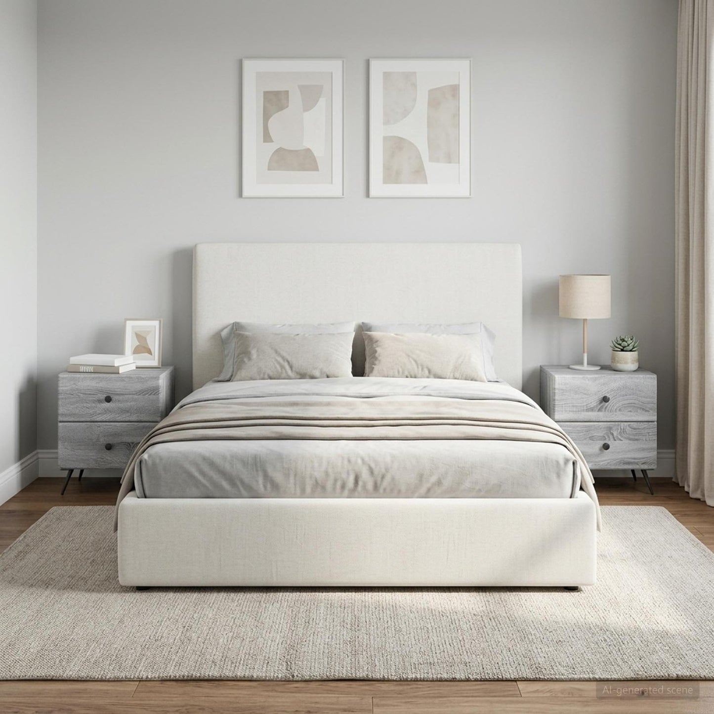 Bedside Cabinet 2 pcs Grey Sonoma 43 x 34.5 x 47.5 cm
