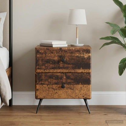 Bedside Cabinet Old Wood 43 x 34.5 x 47.5 cm Engineered Wood