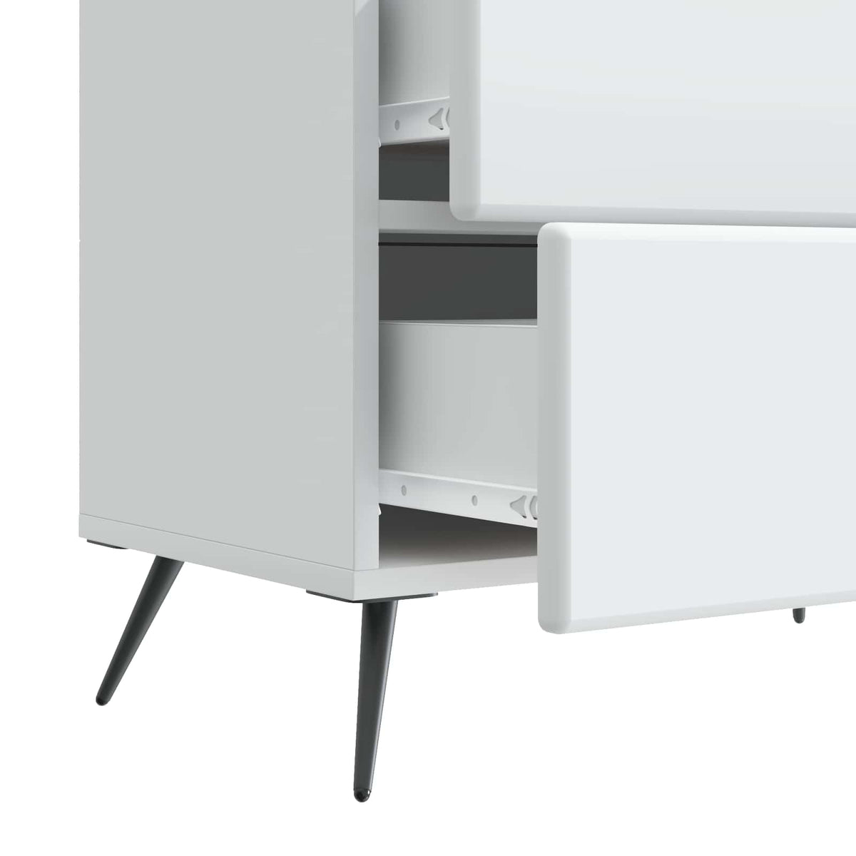 Bedside Cabinet White 62 x 34.5 x 47.5 cm Engineered Wood