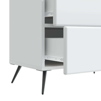 Bedside Cabinet White 62 x 34.5 x 47.5 cm Engineered Wood