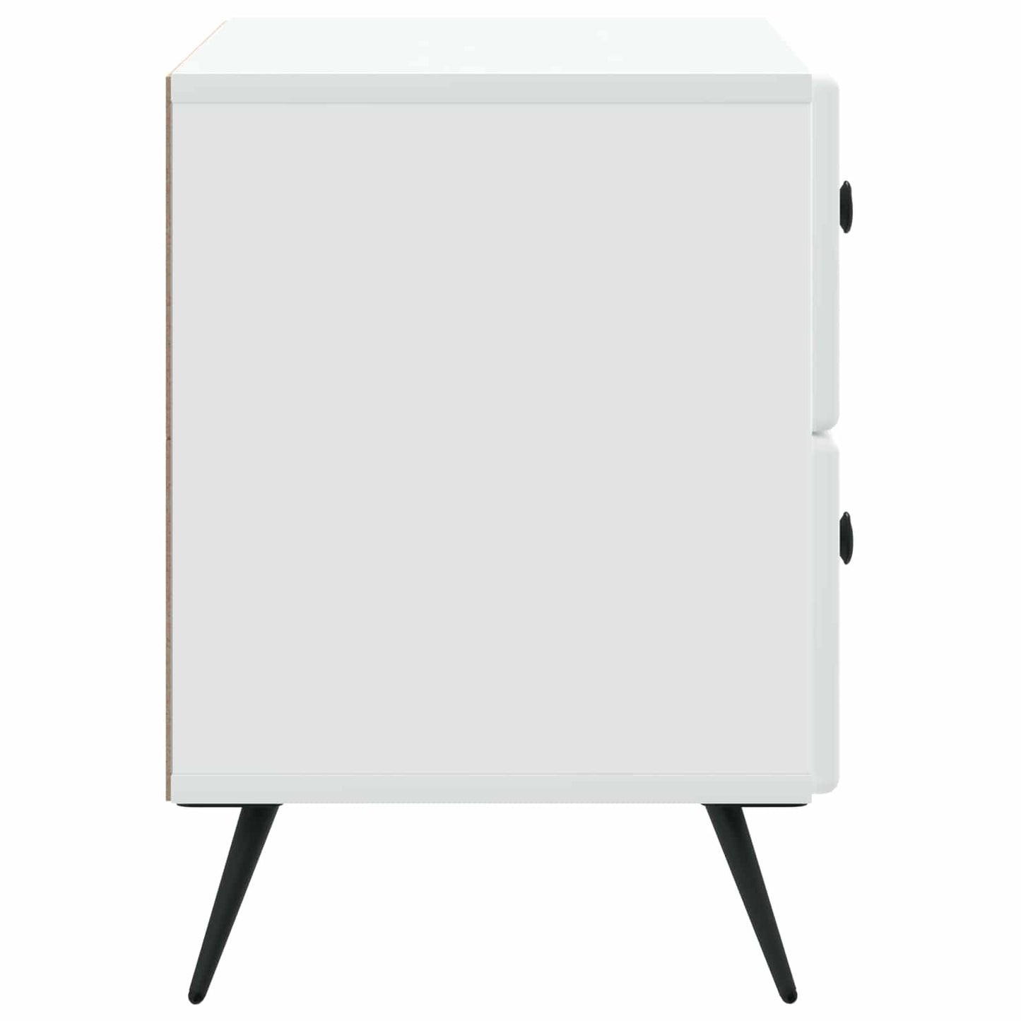 Bedside Cabinet White 62 x 34.5 x 47.5 cm Engineered Wood