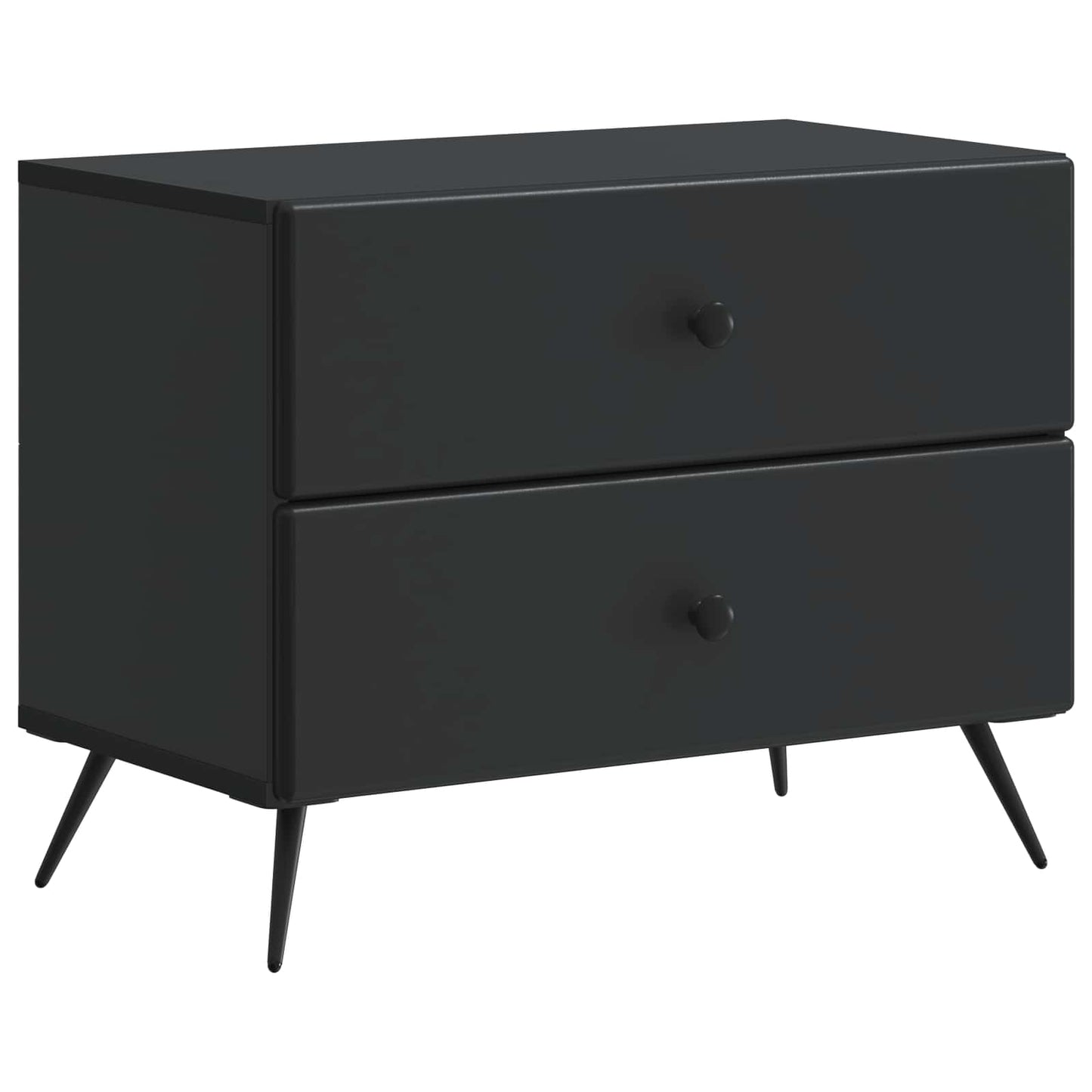 Bedside Cabinet Black 62 x 34.5 x 47.5 cm Engineered Wood