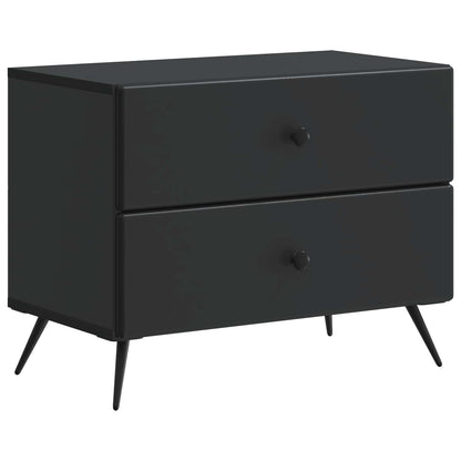 Bedside Cabinet Black 62 x 34.5 x 47.5 cm Engineered Wood