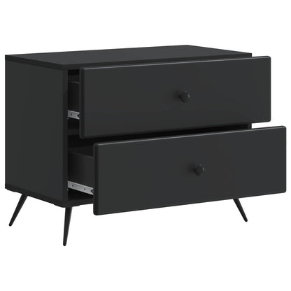 Bedside Cabinet Black 62 x 34.5 x 47.5 cm Engineered Wood
