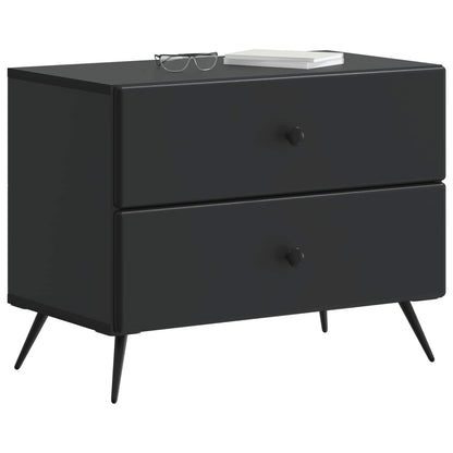 Bedside Cabinet Black 62 x 34.5 x 47.5 cm Engineered Wood