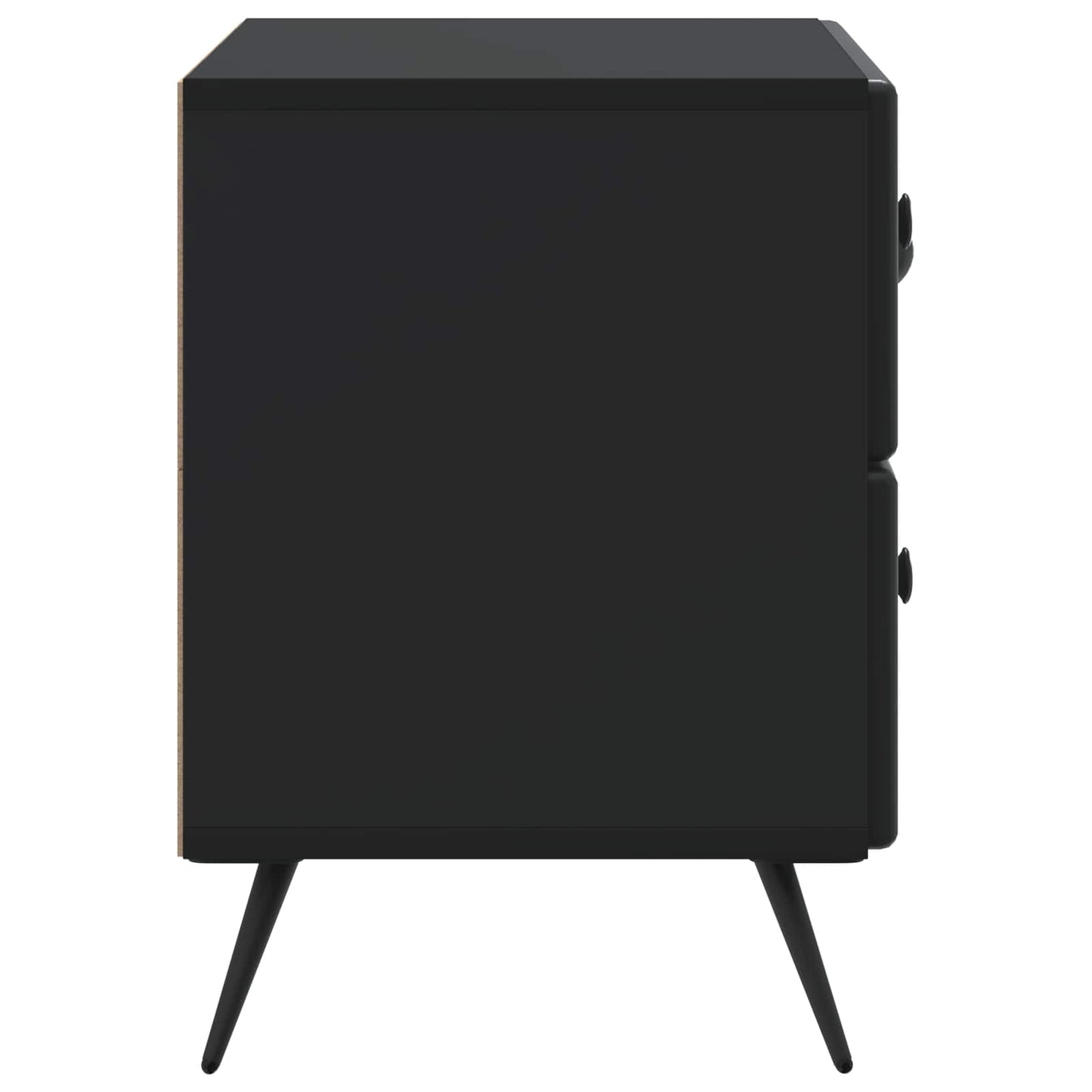 Bedside Cabinet Black 62 x 34.5 x 47.5 cm Engineered Wood
