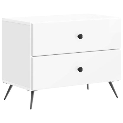 Bedside Cabinet High Gloss White 62 x 34.5 x 47.5 cm
