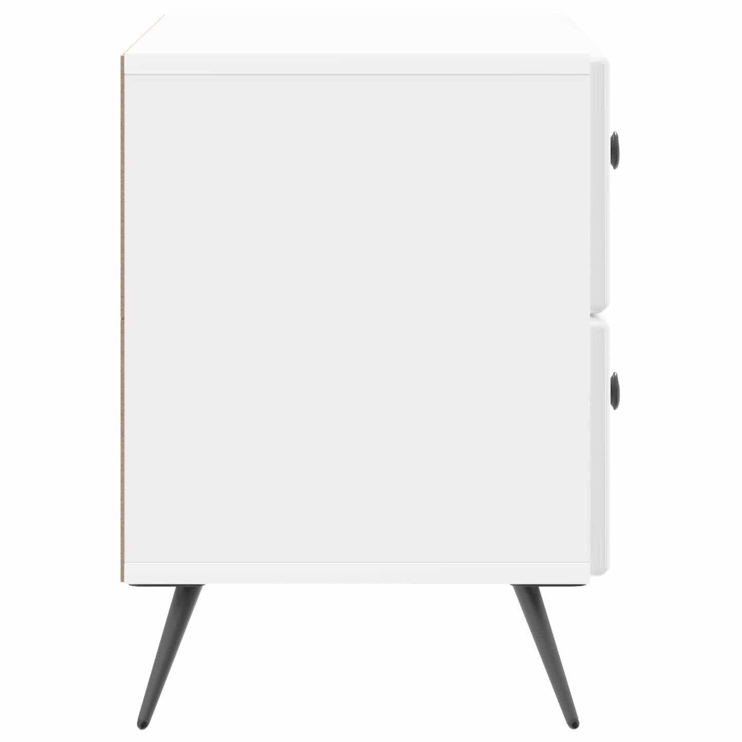 Bedside Cabinet High Gloss White 62 x 34.5 x 47.5 cm
