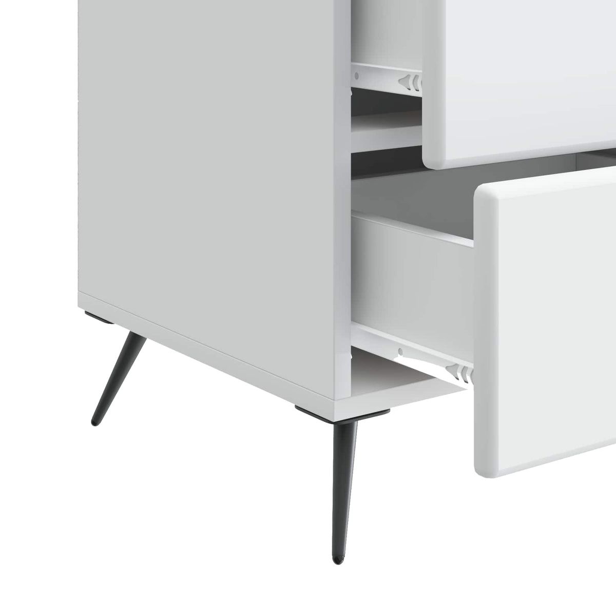 Bedside Cabinet White 43 x 41 x 66.5 cm Engineered Wood