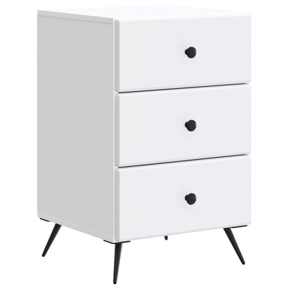 Bedside Cabinet White 43 x 41 x 66.5 cm Engineered Wood