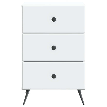 Bedside Cabinet White 43 x 41 x 66.5 cm Engineered Wood
