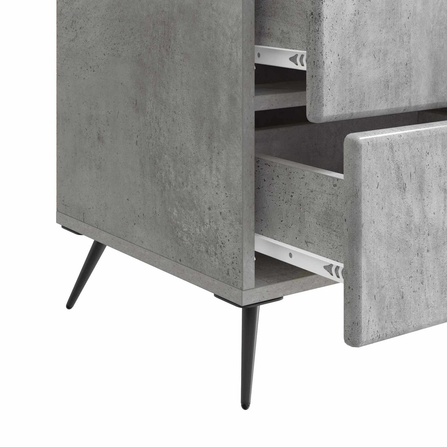 Bedside Cabinet Concrete Grey 43 x 41 x 66.5 cm Engineered Wood
