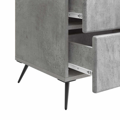 Bedside Cabinet Concrete Grey 43 x 41 x 66.5 cm Engineered Wood