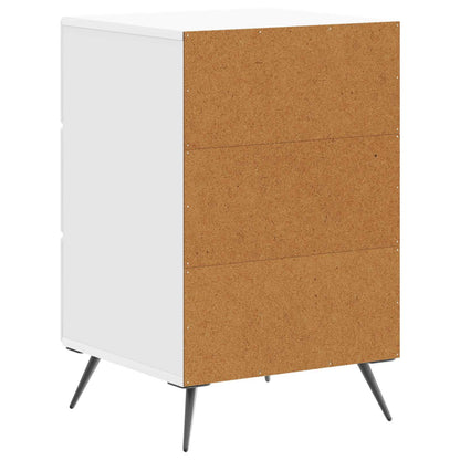 Bedside Cabinet with Drawer High Gloss White 43 x 41 x 66.5 cm