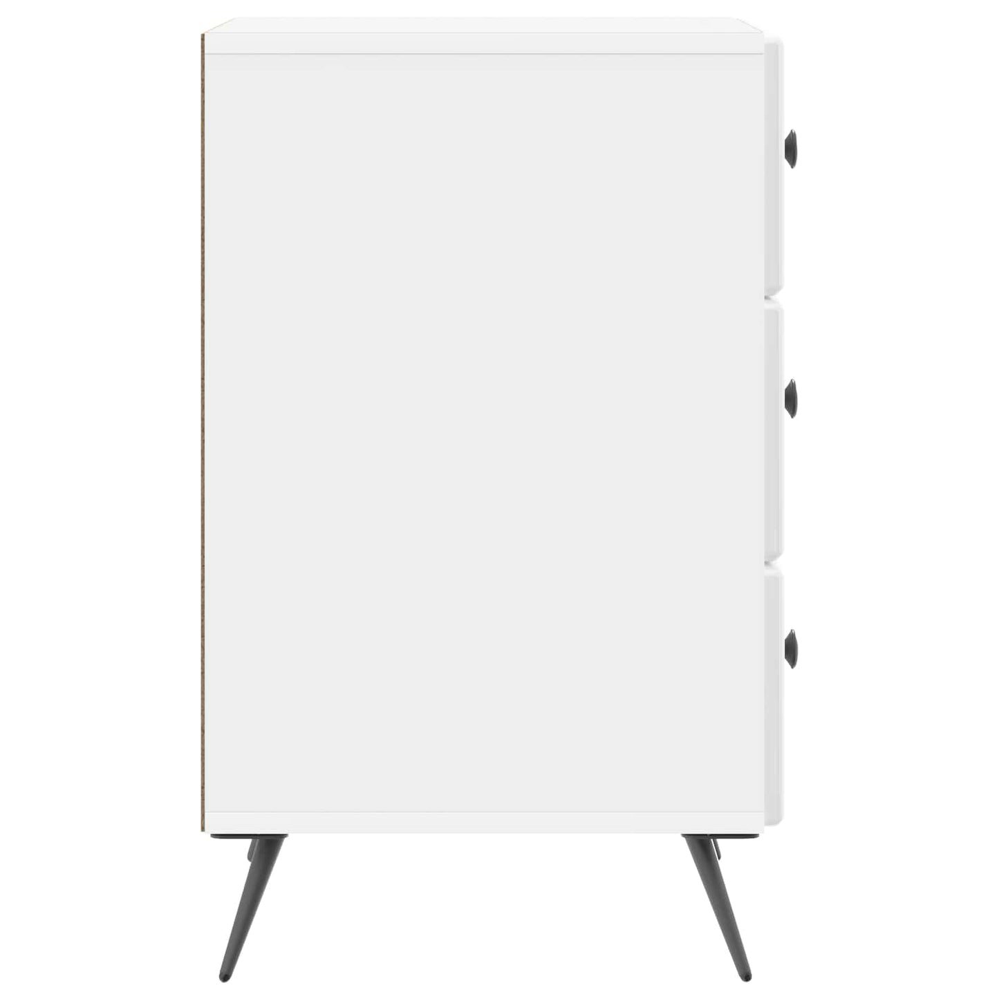 Bedside Cabinet with Drawer High Gloss White 43 x 41 x 66.5 cm