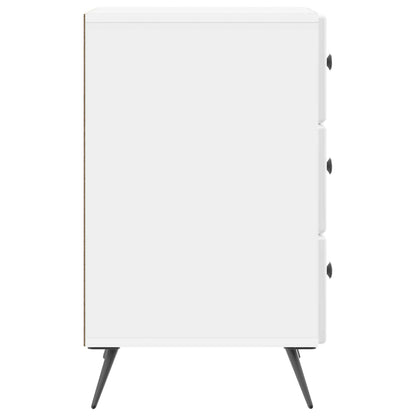 Bedside Cabinet with Drawer High Gloss White 43 x 41 x 66.5 cm