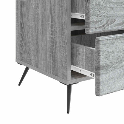 Bedside Cabinet Grey Sonoma 43 x 41 x 66.5 cm Engineered Wood