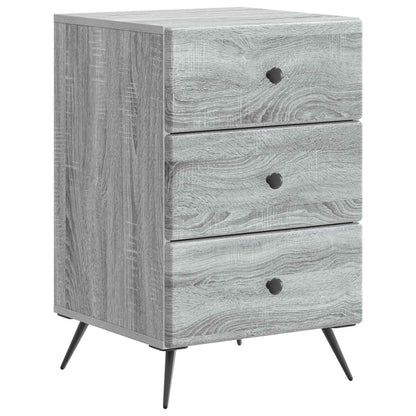 Bedside Cabinet Grey Sonoma 43 x 41 x 66.5 cm Engineered Wood