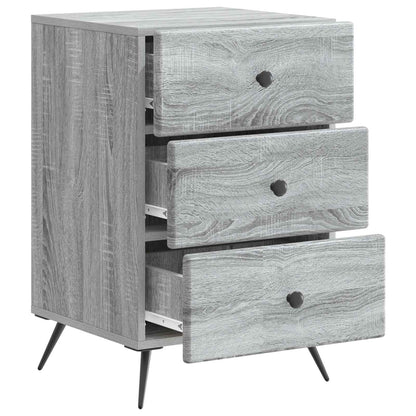 Bedside Cabinet Grey Sonoma 43 x 41 x 66.5 cm Engineered Wood