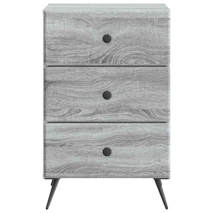 Bedside Cabinet Grey Sonoma 43 x 41 x 66.5 cm Engineered Wood