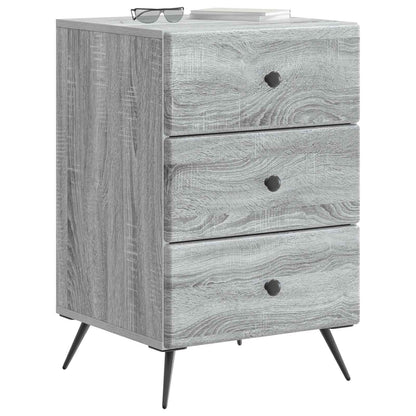 Bedside Cabinet Grey Sonoma 43 x 41 x 66.5 cm Engineered Wood