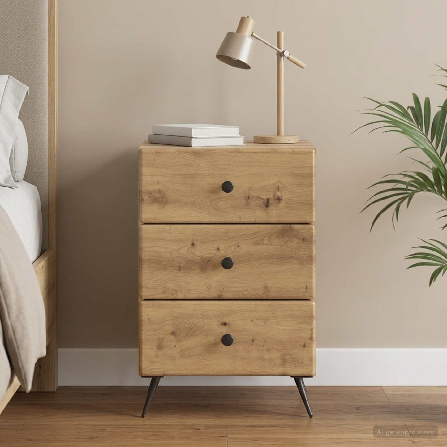 Bedside Cabinet Artisan Oak 43 x 41 x 66.5 cm Engineered Wood