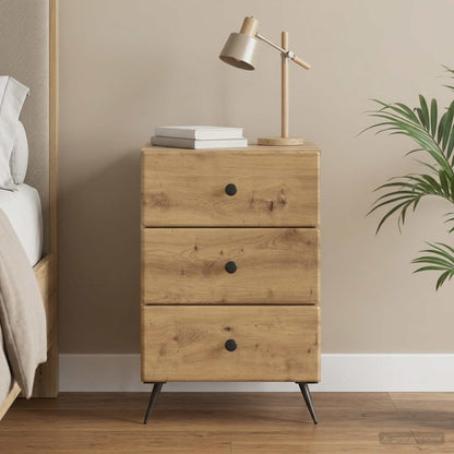Bedside Cabinet Artisan Oak 43 x 41 x 66.5 cm Engineered Wood