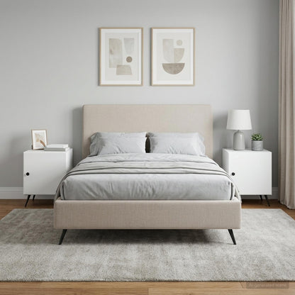 Bedside Cabinet 2 pcs White 43 x 34.5 x 50 cm Engineered Wood