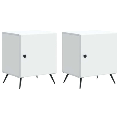 Bedside Cabinet 2 pcs White 43 x 34.5 x 50 cm Engineered Wood