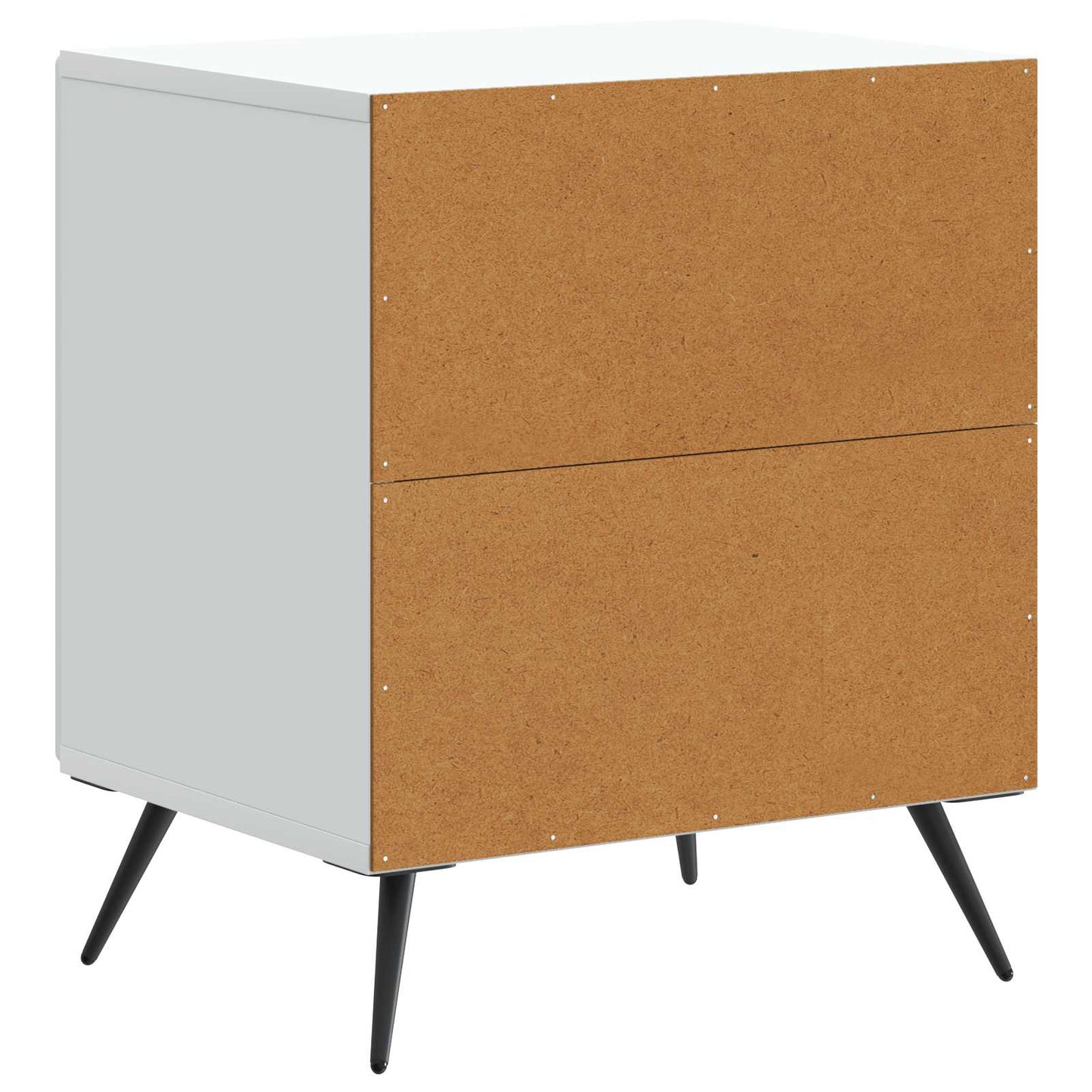 Bedside Cabinet 2 pcs White 43 x 34.5 x 50 cm Engineered Wood