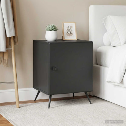 Bedside Cabinet 2 pcs Black 43 x 34.5 x 50 cm Engineered Wood