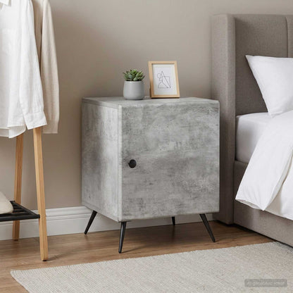 Bedside Cabinet 2 pcs Concrete Grey 43 x 34.5 x 50 cm