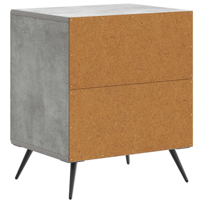 Bedside Cabinet 2 pcs Concrete Grey 43 x 34.5 x 50 cm