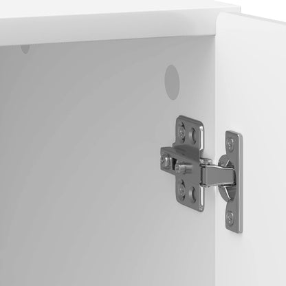 Bedside Cabinet High Gloss White 43 x 34.5 x 50 cm