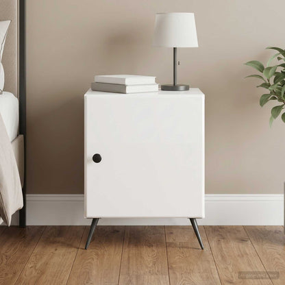 Bedside Cabinet High Gloss White 43 x 34.5 x 50 cm