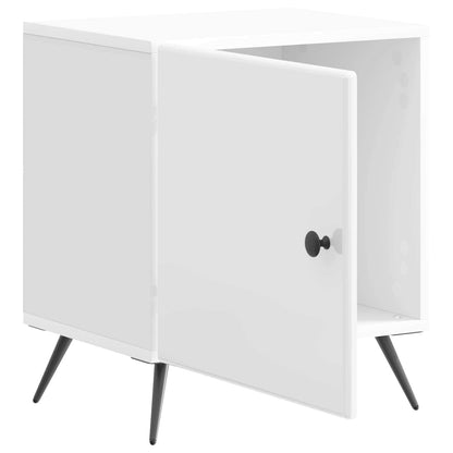 Bedside Cabinet High Gloss White 43 x 34.5 x 50 cm