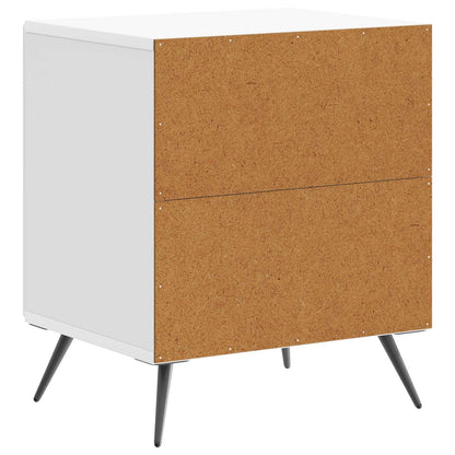 Bedside Cabinet High Gloss White 43 x 34.5 x 50 cm