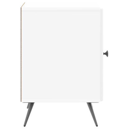 Bedside Cabinet High Gloss White 43 x 34.5 x 50 cm