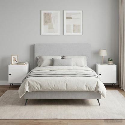 Bedside Cabinet 2 pcs High Gloss White 43 x 34.5 x 50 cm